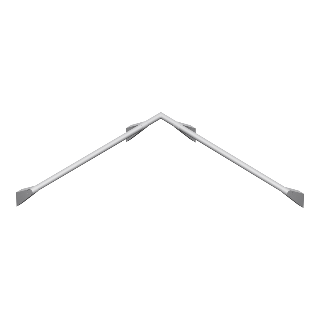 KWS Handlauf-Kombination A100, 90° 975x975 A100 Austerngrau