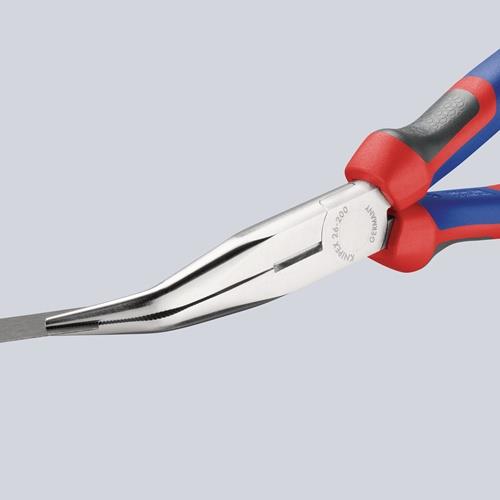 KNIPEX Flachrundzange L.200mm verchr.40Grad gew.Comfort-Griff KNIPEX