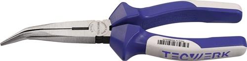TECWERK Flachrundzange L.200mm pol.40Grad gew.Mehrkomp.-Hüllen TECWERK