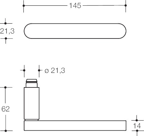 HEWI Drücker-Halbgarnitur mit Rosetten 270XAH22.130, Edelstahl, 270XAH22.130