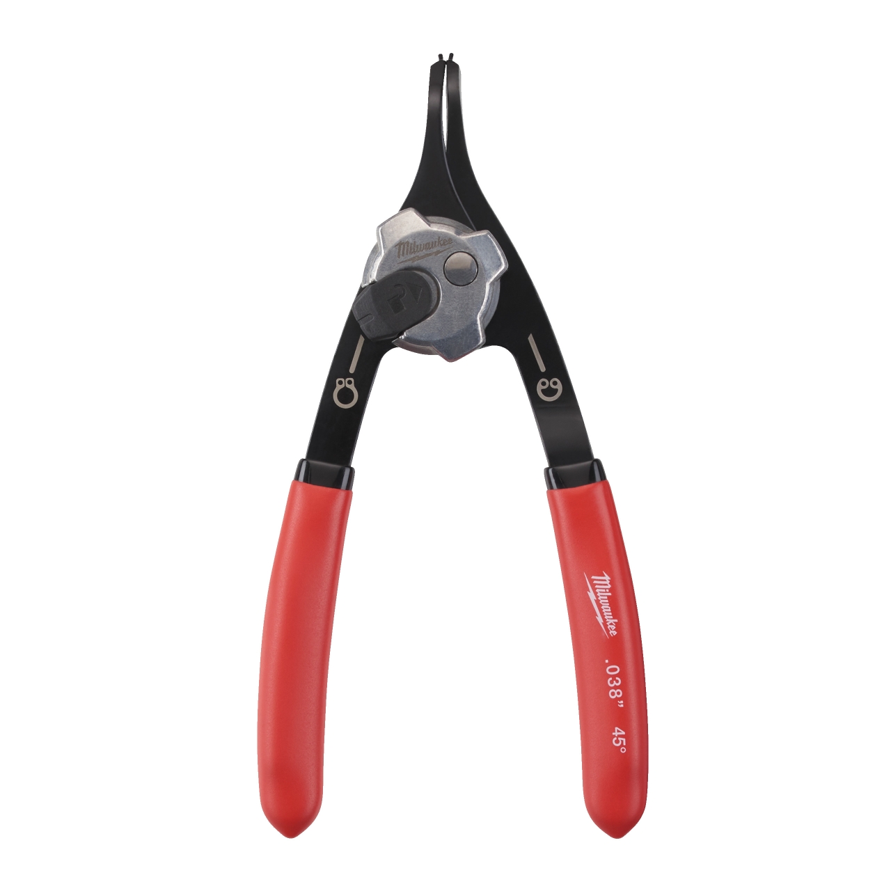 MILWAUKEE 45° gekröpft, 0,9 mm Spitze, für Größe A0/J0 Sicherungsringzange für Wellen und Bohrungen