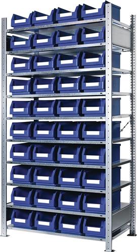 KAPPES Steckregal H2000xB1000xT400mm Grundregal 10 Stahl-Bd.40xGr.4 blau KAPPES