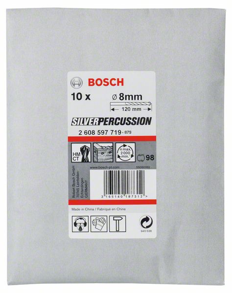 BOSCH Betonbohrer CYL-3, 8 x 80 x 120 mm, d 7,5 mm, 10er-Pack