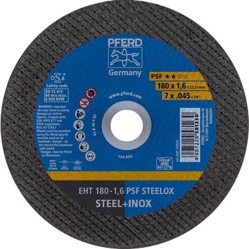 PFERD Trennscheibe PSF STEELOX D180x1,6mm ger.INOX Bohr.22,23mm PFERD