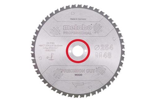 METABO Kreissägeblatt precision cut wood professional D254xB2,4xBohrung30mm 48Z. WZ