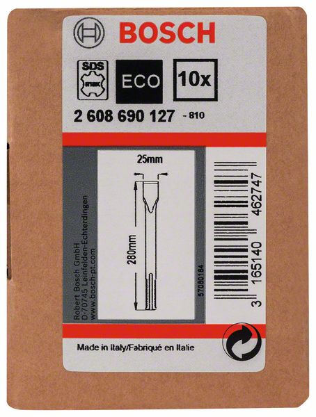 BOSCH Flachmeißel mit SDS max-Aufnahme, 280 x 25 mm, 10er-Pack