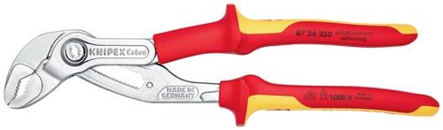 KNIPEX Wasserpumpenzange Cobra® L.250mm Spann-W.46mm verchr.VDE 2K-Hülle KNIPEX