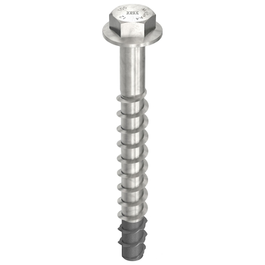 HECO MULTI-MONTI-plus SS A4 7,5 x 40, Sechskantkopf mit angepresster Scheibe, Sechskantkopf, blank, Spitze phosphatiert