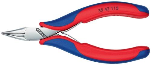 KNIPEX Elektronik-Greifzange Gesamt-L.115mm flachrunde Backen Form 4 Mehrkomp.-Hüllen