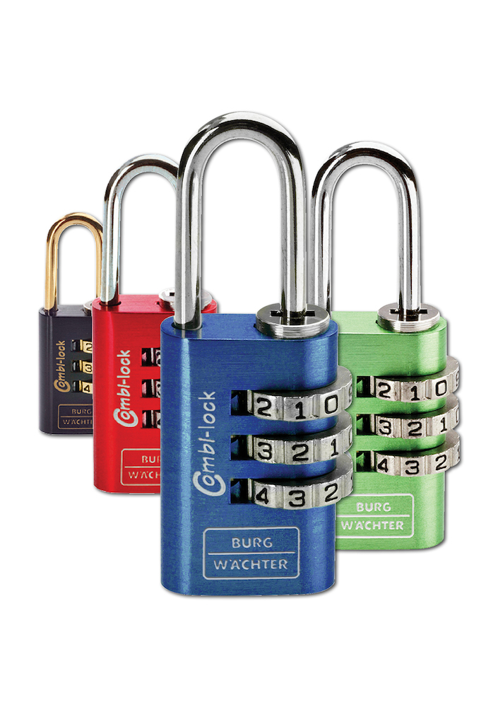 BURG-WÄCHTER Zahlen-Vorhangschloss Combi Lock Fun 88, 3-stelliger Zahlencode, Aluminium BURG-WÄCHTER Zahlen-Vorhangschloss Combi Lock Fun 88, 3-stelliger Zahlencode, Aluminium
