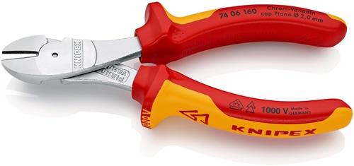 KNIPEX Kraftseitenschneider L.160mm VDE Form 0 Mehrkomp.-Hüllen KNIPEX