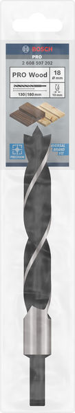 BOSCH Holzspiralbohrer Standard, 18 x 130 x 180 mm, d 10 mm