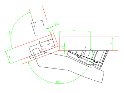 HETTICH Winkeladapter für Kreuzmontageplatten, 20°, 9072536