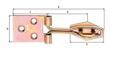 GAH Überfalle L.80mm B.26mm STA galv.verz.d.pass.GAH