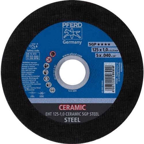 PFERD Trennscheibe Ceramic SGP Steel D125x1mm ger.STA Bohr.22,23mm PFERD