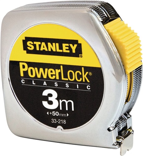 STANLEY Taschenrollbandmaß PowerLock® L.5m B.25mm mm/cm EG II Ku.Festst.SB STANLEY