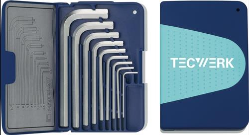 TECWERK Winkelschraubendrehersatz 9-tlg.Klappkassette SW 1,5-10mm kurz S2-Stahl TECWERK