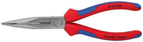 KNIPEX Flachrundzange L.200mm pol.40Grad gew.Mehrkomp.-Hülle KNIPEX