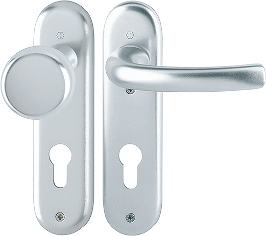 HOPPE® Wechselgarnitur mit Kurzschild Tôkyô 53/273KP/1710, Aluminium, 2805515