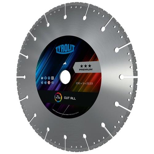TYROLIT Diamanttrennscheibe CUT-ALL UC3 D.230mm Bohr.22,23mm Schnitt-B.3mm TYROLIT