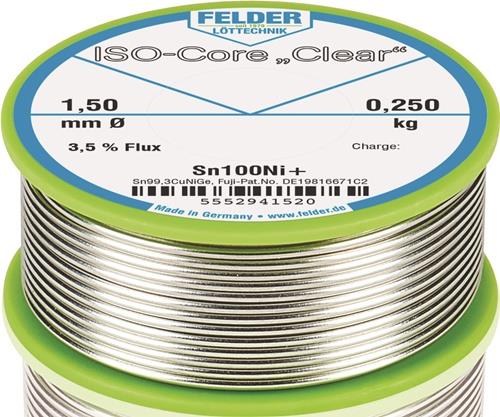 FELDER Lötdraht ISO-Core® Clear 1,5mm 250g Sn100Ni+ FELDER