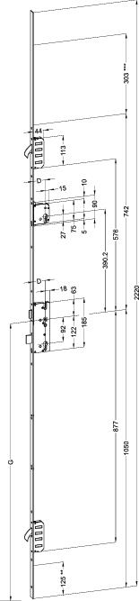 WINKHAUS Mehrfachverriegelung T-LB FGA25360-1 L01/50 92/8M2 LS MC,