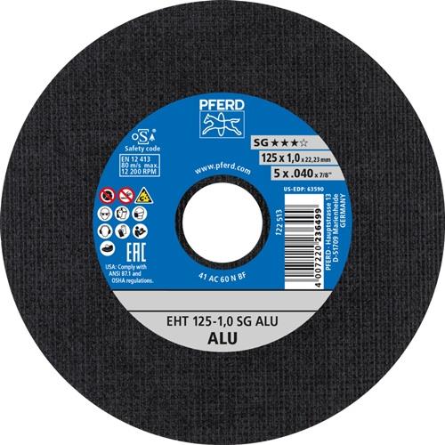 PFERD TOOLS Trennscheibe SG ALU D125x1mm ger.Alu.Bohr.22,23mm PFERD