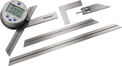 PROMAT Winkelmesser Schienen-L.150/300mm Abl.0,005Grad,10 ′ dig.PROMAT PROMAT Winkelmesser Schienen-L.150/300mm Abl.0,005Grad,10 ′ dig.PROMAT