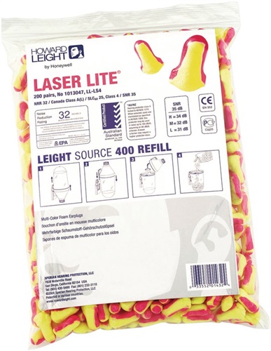 HONEYWELL Gehörschutzstöpsel Laser Lite EN 352-2 SNR 35 dB Nachfüllpack 200 PA/Pk.