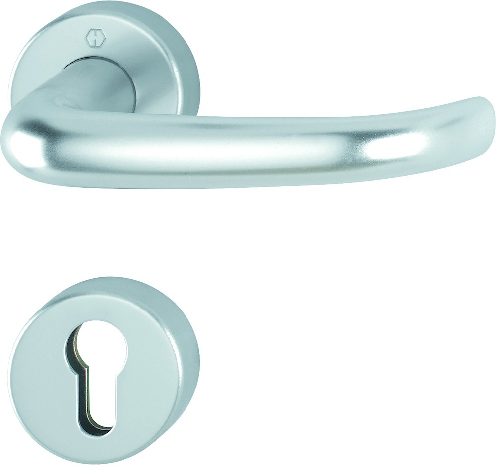 HOPPE® FH Drückergarnitur mit Rosetten San Francisco FS-1301/42H/42HS, Aluminium, 10726551 HOPPE® FH Drückergarnitur mit Rosetten San Francisco FS-1301/42H/42HS, Aluminium, 10726551