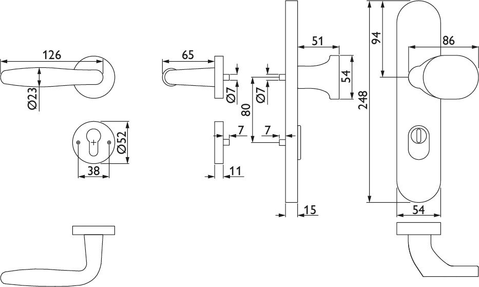 HERMAT Schutz-Kombi-Wechselgarnitur DREAM 1931.ROS/2089.KS/3128, Edelstahl