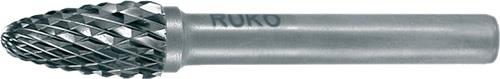 RUKO Frässtift RBF D.10mm Kopf-L.20mm Schaft-D.6mm HM Blank Verz.KVZ 4 RUKO