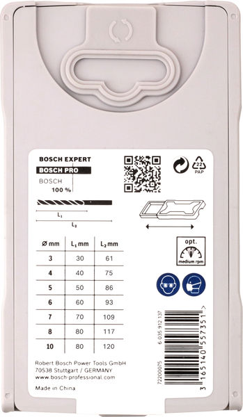 BOSCH Holzbohrer-Set, 7-teilig, 3 - 10 mm