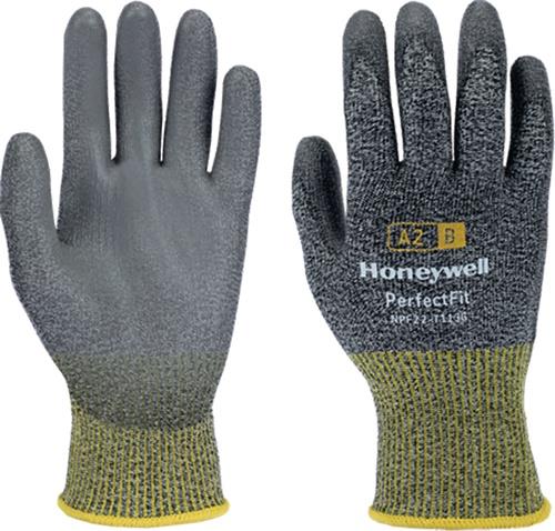 HONEYWELL Schnitthandschuh New Perfect Fit 13G PU A2/B Gr.8 grau/gelb EN 388 PSA II