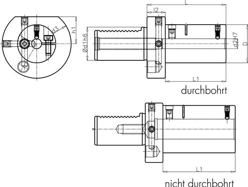 PROMAT Werkzg.h.E2 S DIN 69880 Typ A Spann-D.10mm VDI40 z.Bohrstangen PROMAT