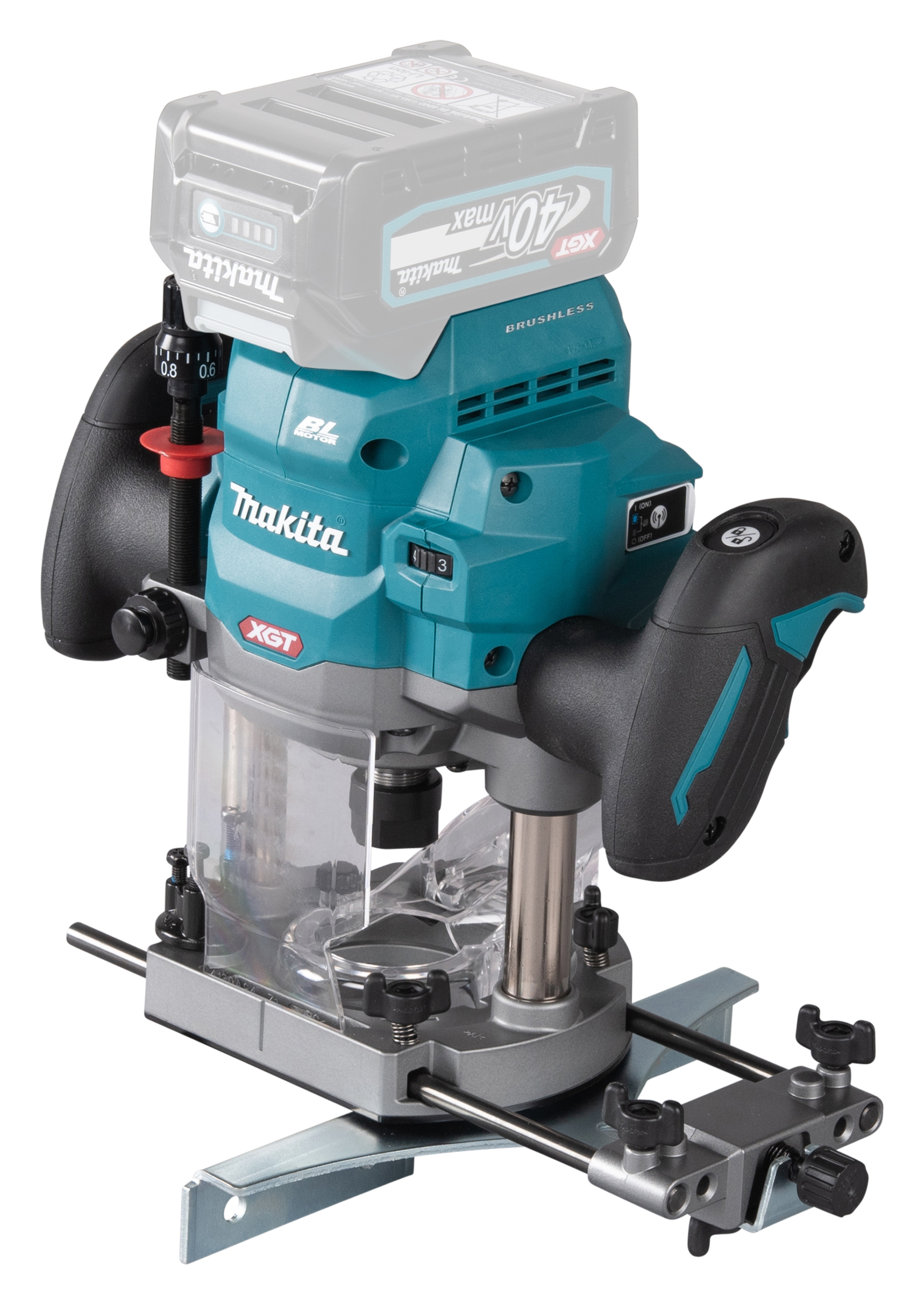 MAKITA Akku-Oberfräse 40V ohne Akku und Ladegerät RP001GZ