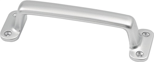 HERMETA Handgriff A.26mm L.140mm B.38mm Alu-Guss silberf.elox.Löcher 4,D.3,7mm HERMETA