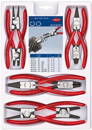 KNIPEX Sicherungsringzangensatz 8-tlg.SB-Lochung 10-60mm KNIPEX