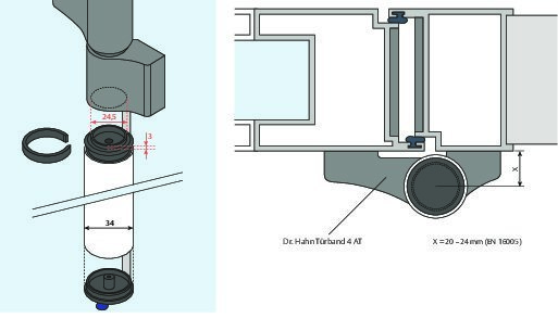 PLANET Fingerschutz Abdeckprofil FSA 8800 S30, für 3 Segmente, Aluminium 1.980 mm silberfarben