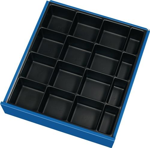 PROMAT Schubladenunterteilungsmaterial Front 60-90mm Kleinteileeinsatz 16 Mulden PROMAT