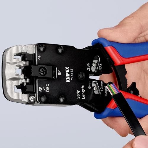 KNIPEX Crimpzange f.Westernstecker L.200mm KNIPEX KNIPEX Crimpzange f.Westernstecker L.200mm KNIPEX