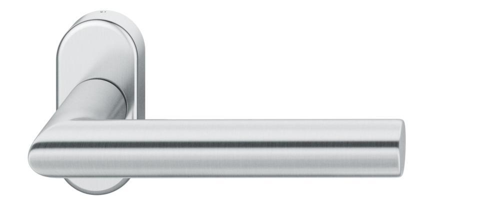 FSB Drücker-Halbgarnitur ohne Schlüsselrosette 09 1076, oval, VK 8 mm, Edelstahl  8 mm