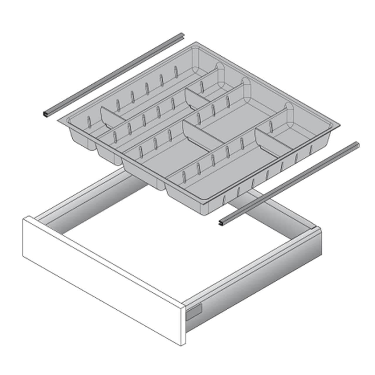 HETTICH ArciTech Randprofil / 500 mm, Chrom Optik, 9135408