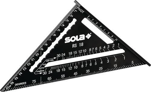 Sparrenwinkel RS 18 Schenkel-L.185mm 0Grad-90Grad Alu.SOLA