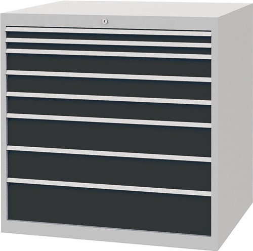 Schubladenschrank H1019xB1005xT736mm lichtgrau/grau 8 Schubl.Vollauszug