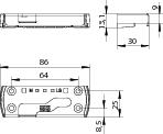 WINKHAUS Sicherheitsschließblech SBS.K.PAD.UG.60, Stahl, WINKHAUS Sicherheitsschließblech SBS.K.PAD.UG.60, Stahl,