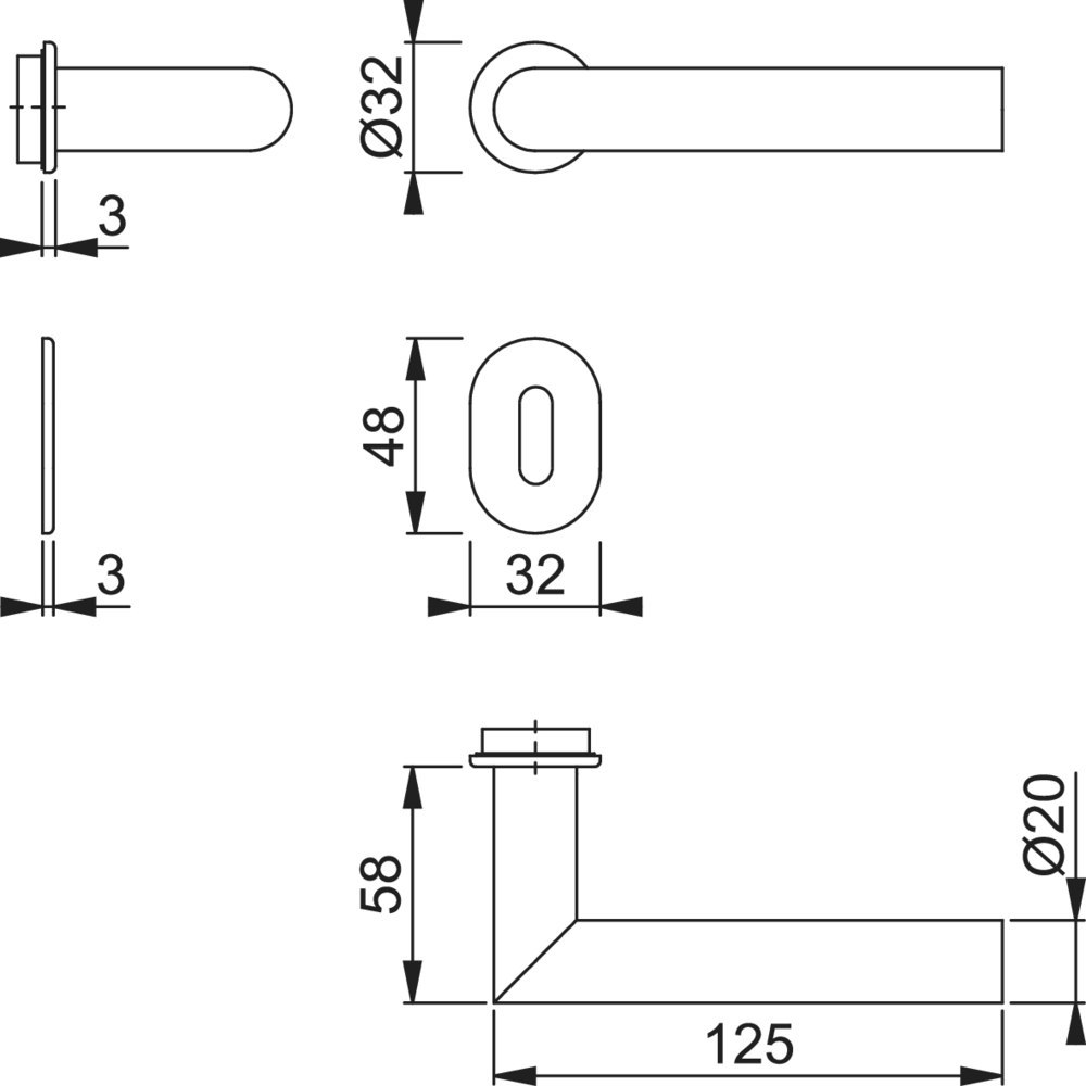 HOPPE® Drückergarnitur mit Rosetten Amsterdam E1400Z/868P/869PS-SK, Edelstahl, 11836994 HOPPE® Drückergarnitur mit Rosetten Amsterdam E1400Z/868P/869PS-SK, Edelstahl, 11836994