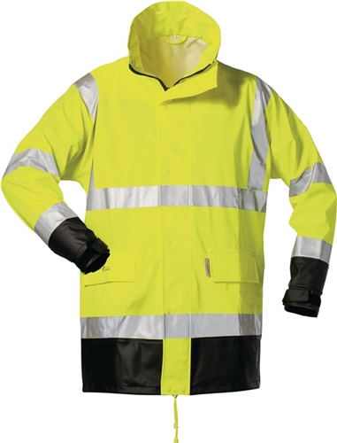 FELDTMANN Warnschutz PU Regenjacke Manfred Gr.XL gelb/schwarz