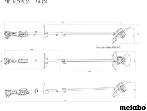 METABO Akku-Rasentrimmer RTD 18 LTX BL 30 18V 300mm METABO
