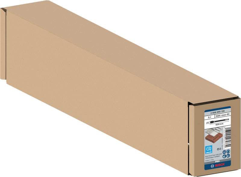 BOSCH Flachmeißel mit SDS max-Aufnahme, 600 x 25 mm, 5er-Pack